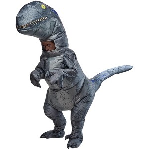 Rubies Adult Jurassic World Blue Velociraptor Inflatable Costume- One Size Fits Most - 1 of 4