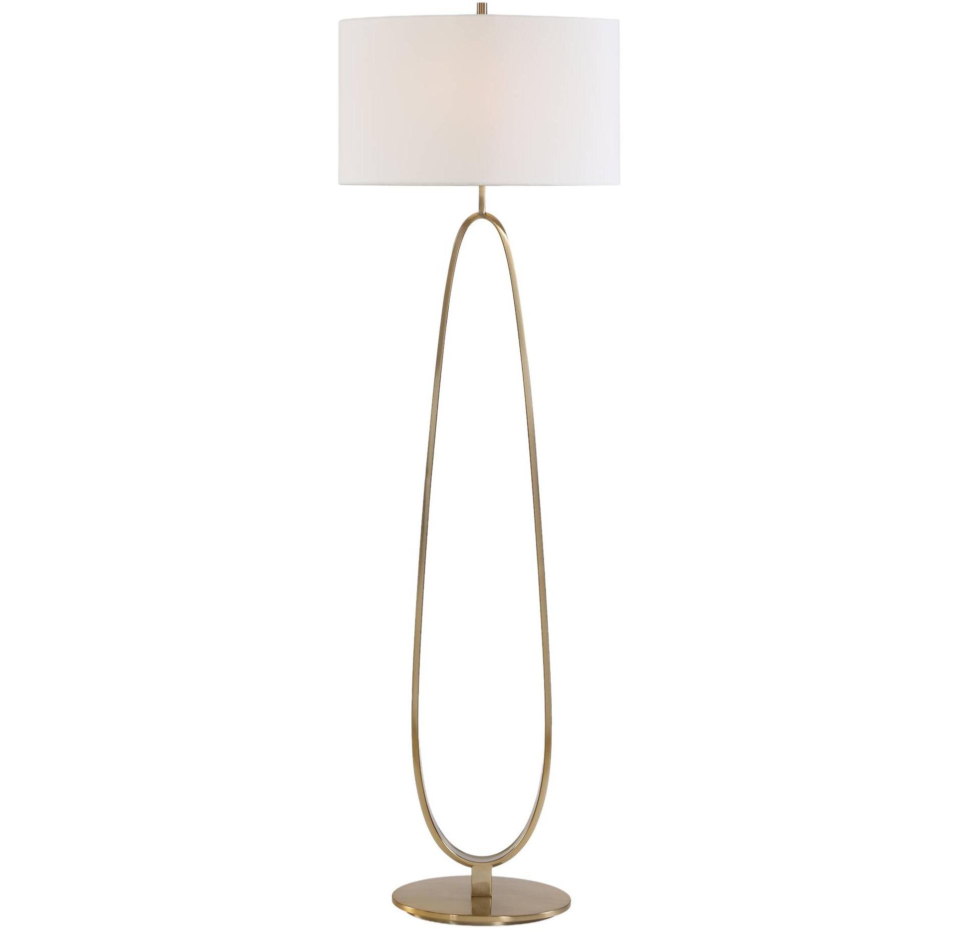 Uttermost Tordin 64" Antique Brass Metal Floor Lamp