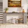 Gulches Farmhouse 70.9" Wood Console Table, Sofa Table for Entryway, Gray - 2 of 4
