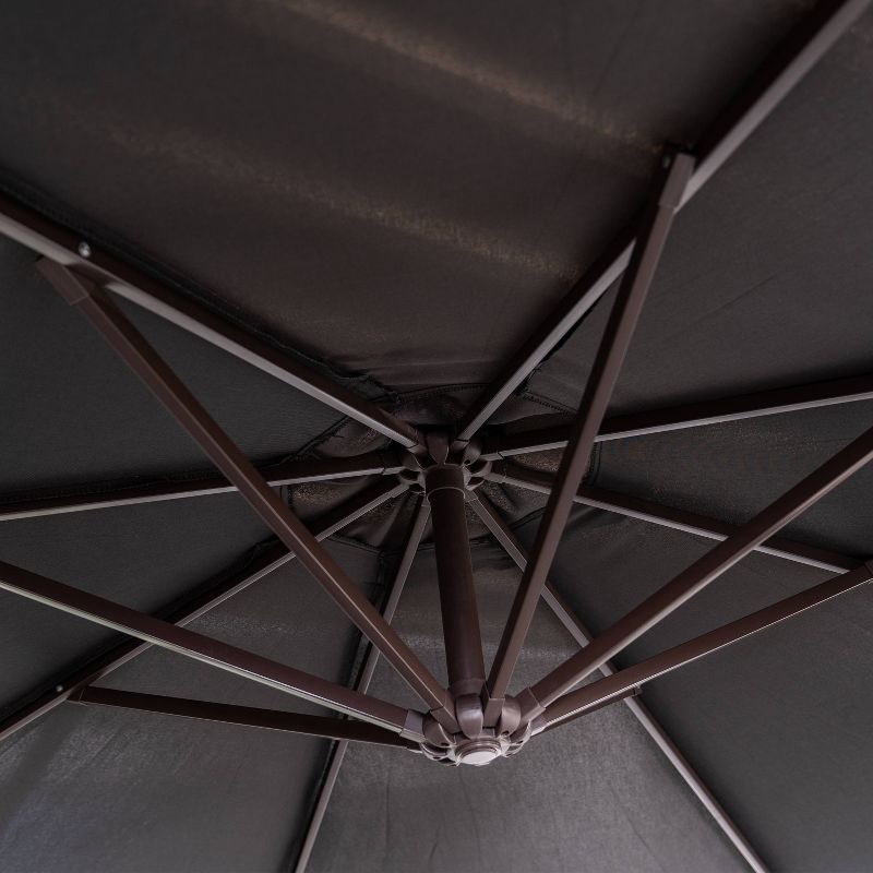10&#39; x 10&#39; Captiva Cantilever Spa Side Patio Umbrella with Cover Black - Island Umbrella, 4 of 8