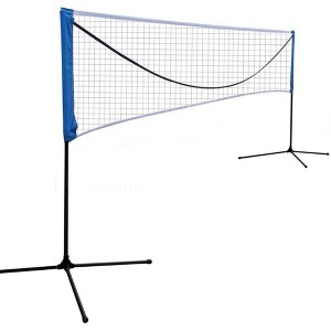 NAYSAYE Sport Net and Rebounder Portable Volleyball Badminton Tennis Net with Adjustable Heights for Indoor Outdoor Play, Black, 240"*7.00"*60" - 1 of 4