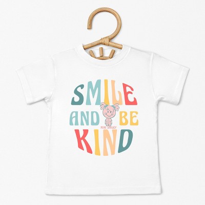 The Juniper Shop Mini Smiley Smile and Be Kind Aria Toddler Short Sleeve Tee