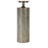 HomeRoots Set of Three Bronze Distressed Abstract Metal Tabletop Pillar Candle Holders - 4 of 4
