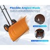 GustoWave Heavy-Duty Snow Shovel with Wheels, 29" Steel Blade, 5-Way Adjustable Handle & Angle for Easy Driveway Clearing - 2 of 4