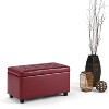 CAVINAS Faux Leather Storage Ottoman Bench,Upholstered Ottoman with Tufted Diamond Detail for Living Room,Bedroom - 4 of 4