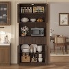 Kitchen Pantry Cabinet, 70 in Tall Pantry Storage Cabinet with Countertop, Doors and Drawer, Freestanding Cupboard for Dining Room, Living Room - 2 of 4