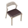 Montana Dining Side Chair Light Barnwood - Boraam: Acacia Wood Frame, Faux Leather Cushion, Rustic Farmhouse Style - 3 of 4