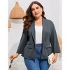 Garvee Women's Plus Size Casual Blazers Open Front Work Office Jackets Blazer with Pockets - 3 of 4