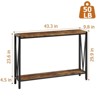 2-Tier Console Table with Storage Shelf, X-Design Bookshelf Narrow Sofa Side Table for Entryway, Living Room - 3 of 4