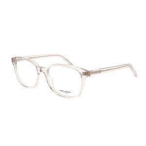 Saint Laurent SL M113O 004 Womens Rectangle Eyeglasses Transparent Beige 54mm - 1 of 3