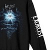 Exorcist 2023 Belief Is Real Crew Neck Long Sleeve Black Adult Sweatshirt - 3 of 4