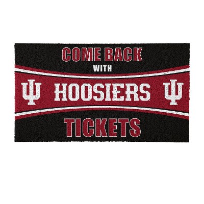 Evergreen Come Back with Tickets Indiana University 28" x 16" Woven PVC Indoor Outdoor Doormat
