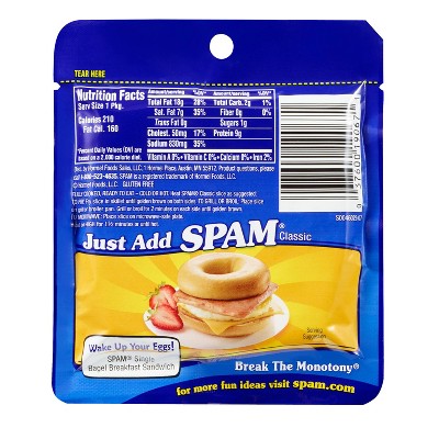 SPAM Single Classic 2.5 oz Pack