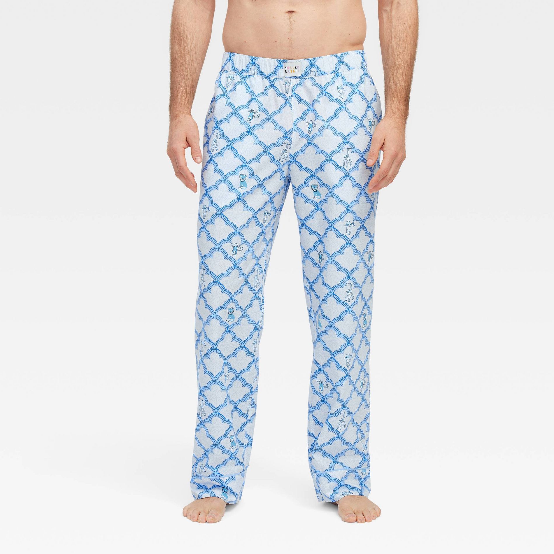 Men's Geo Trellis Pajama Pants Blue- Roller Rabbit x Target