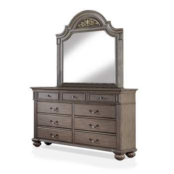 Pennings 9 Drawer Dresser with Mirror Gray - HOMES: Inside + Out