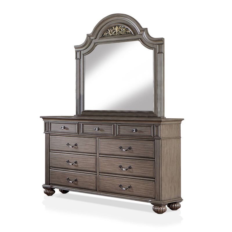 Pennings 9 Drawer Dresser with Mirror Gray - HOMES: Inside + Out, 1 of 12