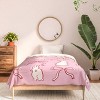 Deny Designs 3pc Twin/Twin XL thespacehouse Ribbon Bows and Bunnies Comforter and Sham Set Red - 3 of 4