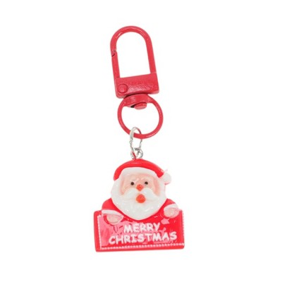 Unique Bargains Christmas Keychain Lobster Clasp Alloy Resin Multi-colored 1 Pc