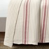 Farmhouse Stripe Kantha Pick Stitch Yarn Dyed Cotton Woven Single Quilt/Coverlet - Lush Décor - 3 of 4