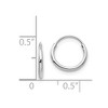 Black Bow Jewelry Children's 9mm Endless Hoop Earrings in 14k White Gold - 4 of 4