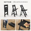 VINGLI Resin Folding Chairs with Cushion, Foldable Plastic Chair with Comfortable Padded Seats, Perfect for Event Party Indoor Outdoor, Black, 1PC - 3 of 4