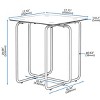 Grungis Square Coffee Table with Tempered Glass Tabletop,Modern Side Table for Living Room Bedroom - 2 of 4