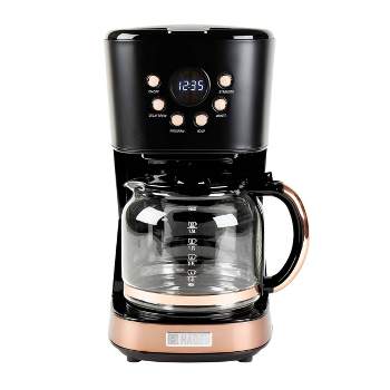 Haden Retro Style 12 Cup Programmable Home Coffee Maker Machine w/ Carafe,  SW2