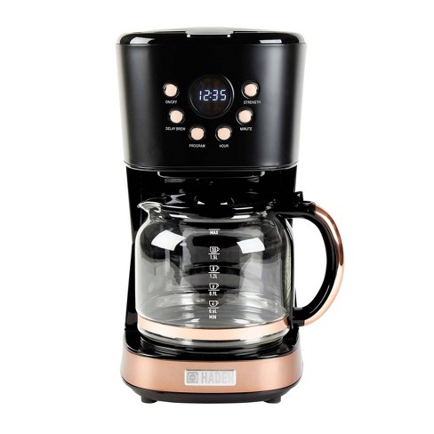 Programmable Coffee Maker, 12 Cups Coffee Pot with Timer and Glass Carafe,  Brew Strength Control, Keep Warming, Mid-Brew Pause, Coffee Machine with