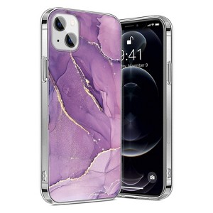 SaharaCase Marble Series Case for Apple iPhone 13 mini Purple/Gold (CP00122) - 1 of 4