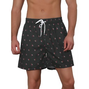 Lars Amadeus Men's Fruit-printed Drawstring Lightweight Holiday Board Shorts - 1 of 4