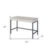HomeRoots 42" Natural and Black Writing Desk With Two Drawers - 3 of 4