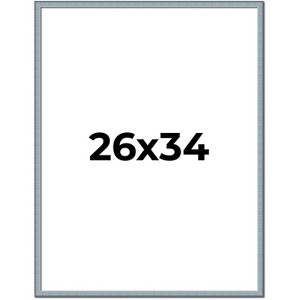 PosterPalooza | Textured Blue Picture Frame - UV Acrylic, Foam Board Backing, Hanging Hardware - 1 of 4