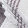 TROPOW 27"x24" Purple Striped Semi-Sheer Kitchen Curtains ¨C 2-Panel Voile Cafe Curtains for Living Room/Kitchen Windows - 3 of 4