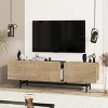 Atelier Mobili Entertainment Center - Modern 72 inch Media Console Solid Engineered Wood TV Stand for 75 Inch TV Cable Management Metal Legs TV Stand - 2 of 4