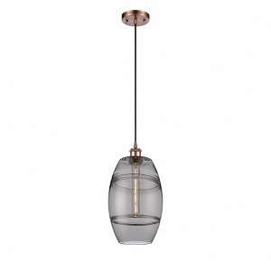 Vaz - 1 Light Cord Hung Mini Pendant In Industrial Style-9.88 Inches Tall and 8 Inches Wide - 1 of 1