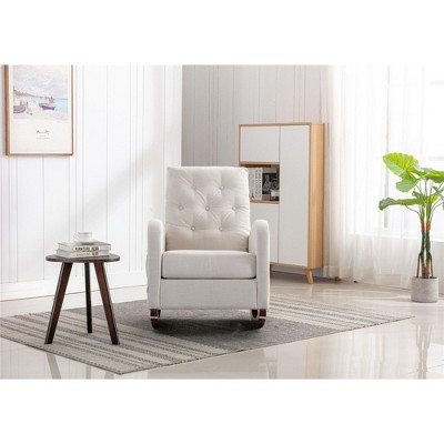 NicBex Rocking Chair with High Back Modern Armchair Lounge Chair with Fabric Padded Seat Comfy Chair for Bedroom, Living Room