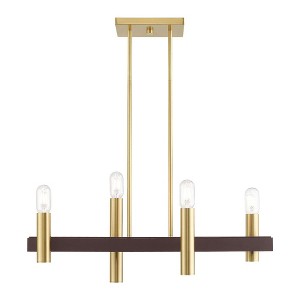 Livex Lighting Helsinki 4 - Light Chandelier in  Satin Brass/Bronze - 1 of 4