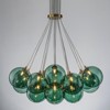 Rennnsan Eowari 28" W 19 - Light Bubble Green Glass Modern Dimmable Chandelier in Gold - 3 of 4