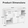 HYLEORY 48.03 in. W X 18.11 in. D X 35.04 in. H Basin Vanity with White Marble Top, Drawers and Open Shelf - 4 of 4