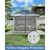 13x13 FT Outdoor Folding Gazebo with Mosquito Netting – Instant Tent with UV & Rain Protection, Silver Coated Cover - 3 of 4