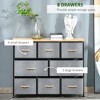 KTMBDW 8 Drawer Dresser, Wide Fabric Chest of Drawers, Vintage Furniture for Bedroom, Living Room, Hallway, Closet Clothes Storage - 3 of 4