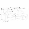 TiramisuBest 85.5" Sleeper Sofa Bed with Storage Chaise, Reversible L-Shaped Couch, Blue Upholstered Sectional for Living Room & Small Space - 3 of 4
