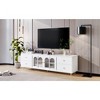 HDZNVF Modern TV Stand For TVs Up To 75 Inches, White - 4 of 4