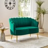 Savier 50.2" Contemporary Velvet Living Room and Bedroom Tufted Loveseat | KARAT HOME - 3 of 4