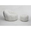 Lyngins Teddy Fabric Bean Bag Chairs for Kids and Adults,Comfy Lazy Chairs with Memory Foam and Footstool for Living Room - 4 of 4
