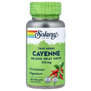 Solaray True Herbs, Cayenne, 515 mg, 100 VegCaps - 1 of 4