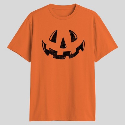 Men's Pumpkin Face T-Shirt - Orange