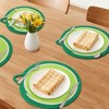 REGALWOVEN Farmhouse Round Placemats Set of 6 Woven Placemats for Dining Table Decor Kitchen Table Mat Wipe Clean - 2 of 4