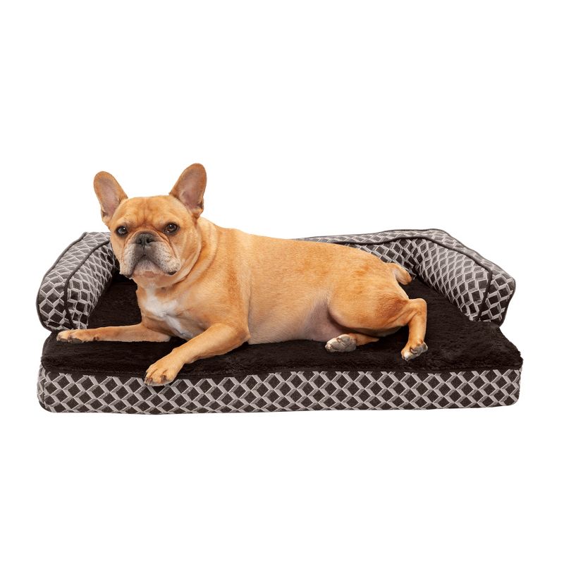 FurHaven Plush & Decor Comfy Couch Memory Top Sofa-Style Pet Bed for Dogs & Cats, 1 of 4