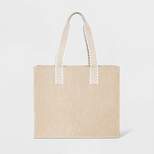 Straw Boxy Tote Handbag - Universal Thread™